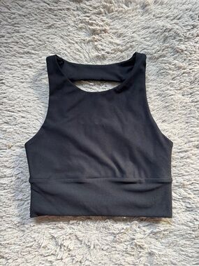 Becco High Neck Open Back Sports bra Crop Top Size Small